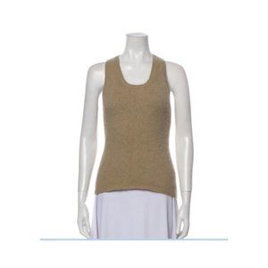ALEXANDER MCQUEEN Angora Sleeveless Racerback Soft Sweater Tank Top